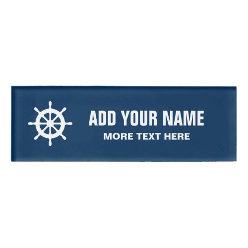 Personalized magnetic name tags for boat captain