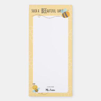Personalized Magnetic Notepad - Bee #3