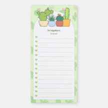 Personalized Magnetic Notepad - Cactus #1