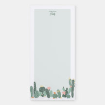 Personalized Magnetic Notepad - Cactus #2