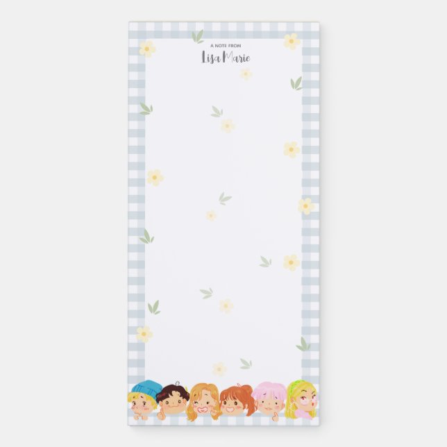 Personalized Magnetic Notepad - Cute #3 (Front)