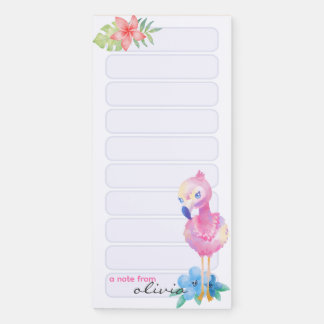 Personalized Magnetic Notepad - Flamingo #1