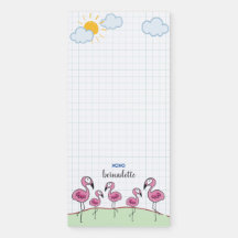 Personalized Magnetic Notepad - Flamingo #2