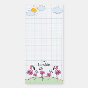 Personalized Magnetic Notepad - Flamingo #2
