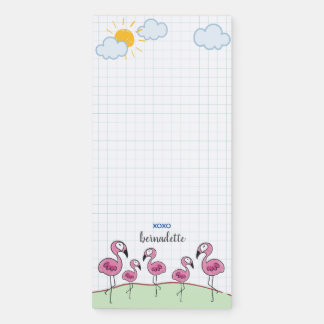 Personalized Magnetic Notepad - Flamingo #2