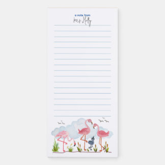 Personalized Magnetic Notepad - Flamingo #4