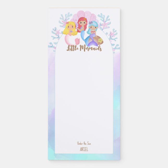 Personalized Magnetic Notepad - Mermaid #2 (Front)