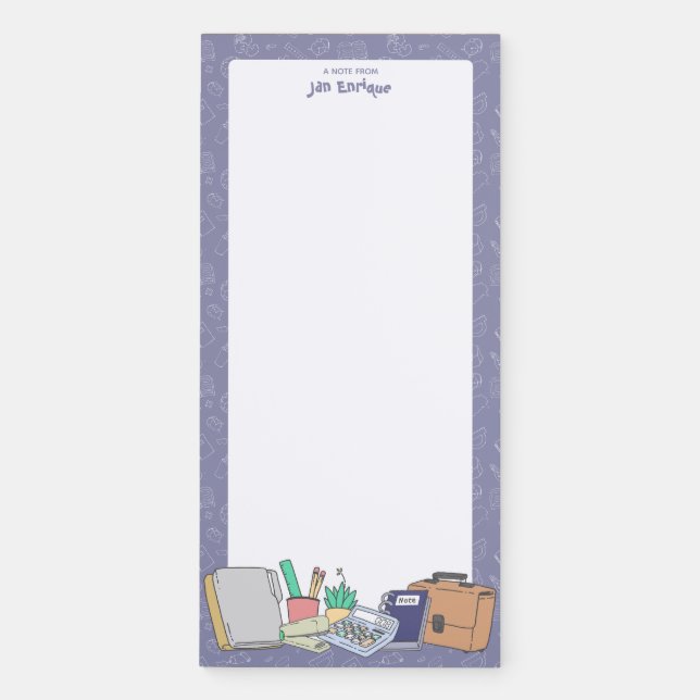 Personalized Magnetic Notepad - Office & School #2 (Front)