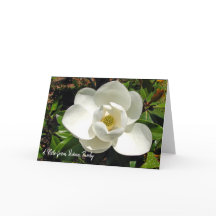 Personalized Magnolia Note cards