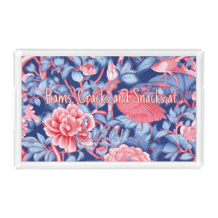 Personalized Mahjong Bams Cracks and Snacks Acrylic Tray