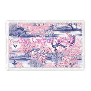 Personalized Mahjong Bams Cracks and Snacks Acrylic Tray