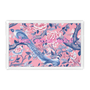 Personalized Mahjong Bams Cracks and Snacks Acrylic Tray