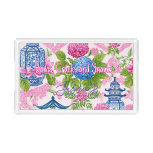Personalized Mahjong Bams Cracks and Snacks Acrylic Tray
