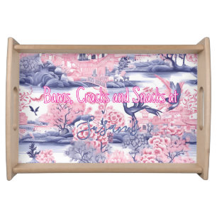 Personalized Mahjong Bams Cracks and Snacks Serving Tray