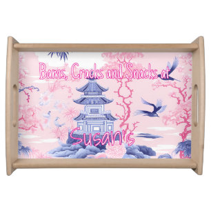 Personalized Mahjong Bams Cracks and Snacks Serving Tray