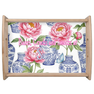 Personalized Mahjong Bams Cracks and Snacks Serving Tray