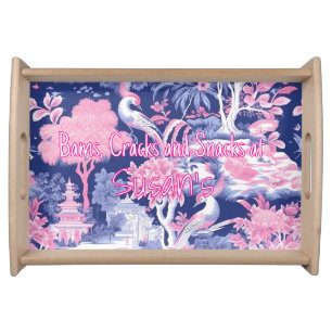 Personalized Mahjong Bams Cracks and Snacks Serving Tray