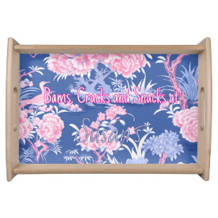 Personalized Mahjong Bams Cracks and Snacks Serving Tray