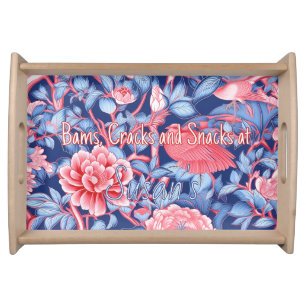 Personalized Mahjong Bams Cracks and Snacks Serving Tray
