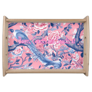 Personalized Mahjong Bams Cracks and Snacks Serving Tray
