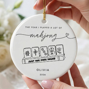Personalized Mahjong Christmas Ornament