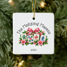Personalized Mahjong Group Ornament | Mahjong Gift