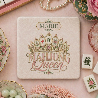 Personalized Mahjong Queen Coaster Gift