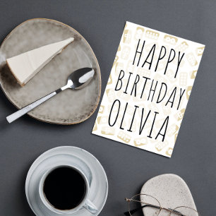 Personalized Mahjong tiles happy birthday card