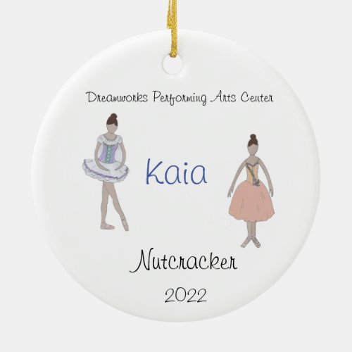 Personalized MaidFlowerMarzipan Nutcracker Ceramic Ornament