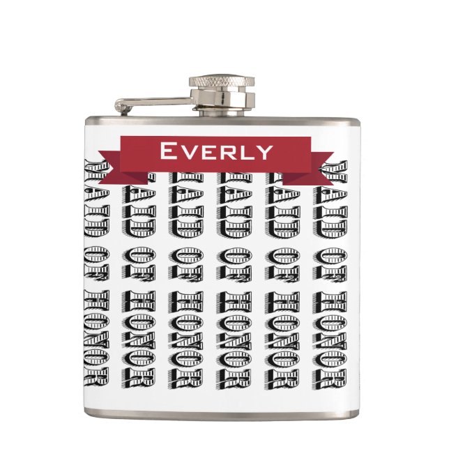 Personalized Maid of Honor Bridesmaid Flask (Front)