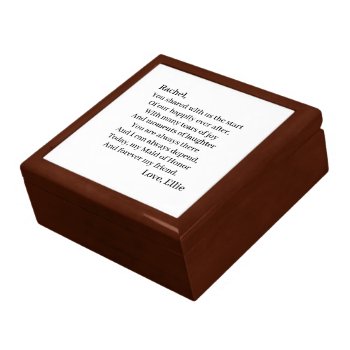 Personalized Maid Of Honor  Gift Box by iHave2Say at Zazzle