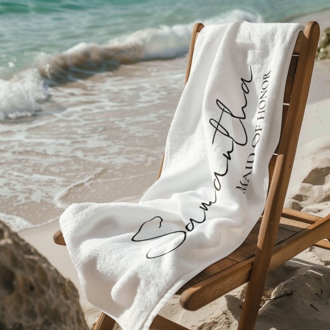 Personalized Maid Of Honor Gift Ideas Beach Towel (Creator Uploaded)