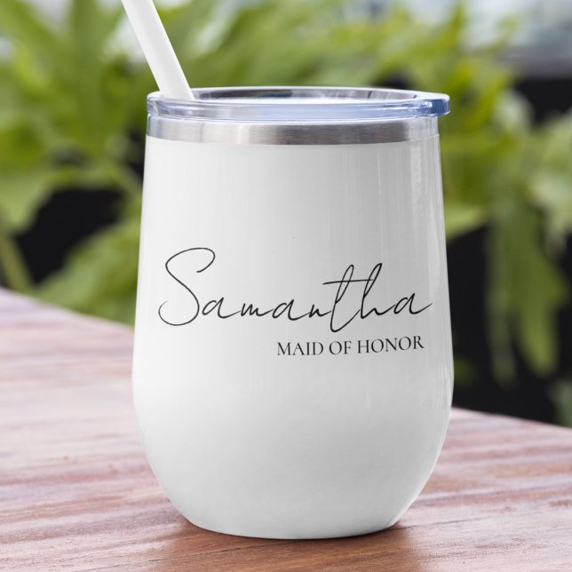 Personalized Maid Of Honor Gift Ideas Thermal Wine Tumbler (Creator Uploaded)