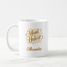 Personalized Maid of Honor Mug Gift - Custom Mug