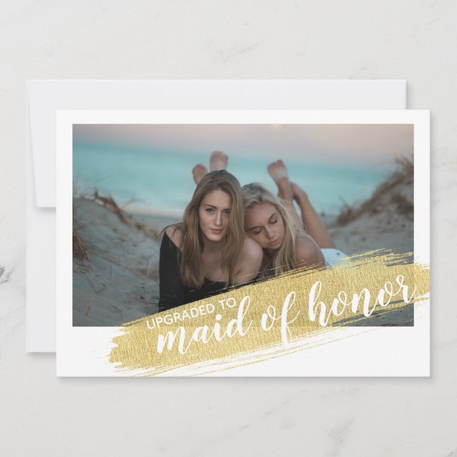 [Personalized] Maid of Honor Proposal Photo Card (Front)