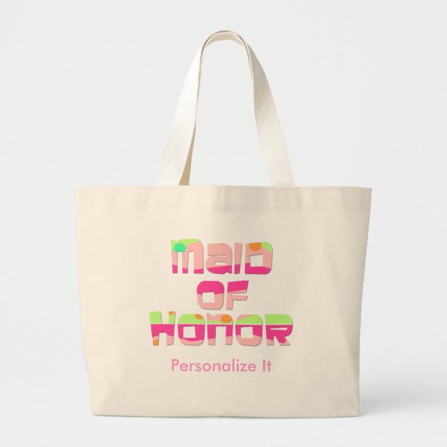 Personalized Maid of Honor Tote Bag (Front)