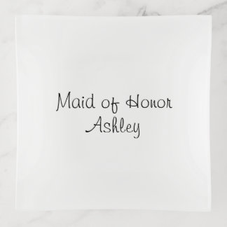 Personalized Maid of Honor Trinket Tray