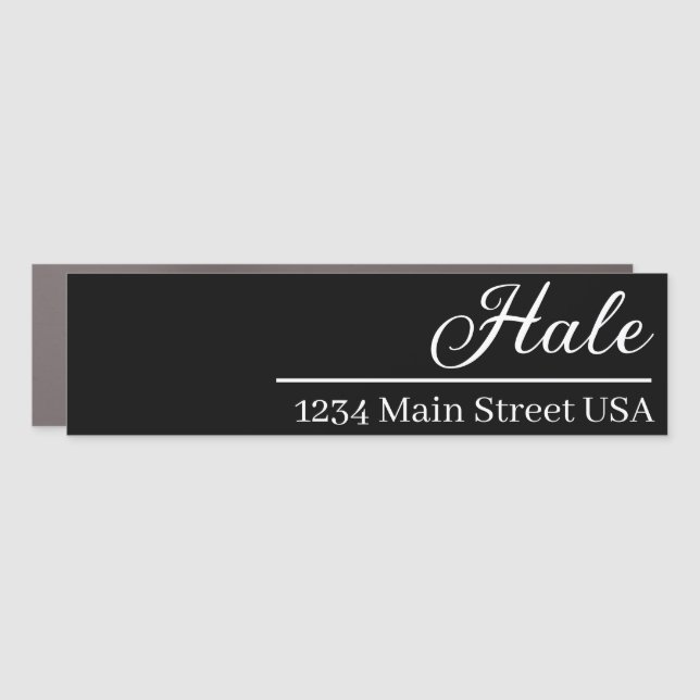 Personalized Mailbox Decal: Last Name & Address Car Magnet (Front)