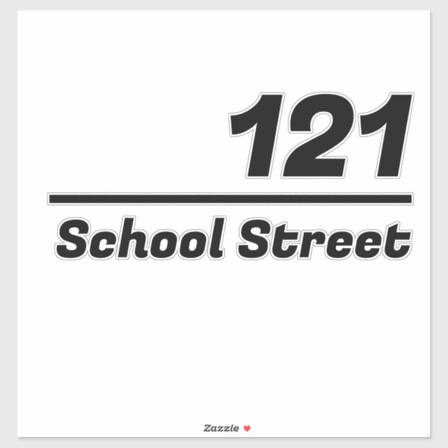 Personalized Mailbox Number and Address Sticker (Sheet)