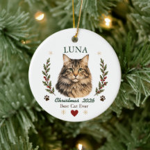 Personalized Maine Coon Cat Christmas