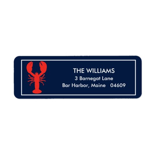 Personalized Maine Lobster Address Label