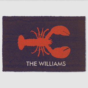 Personalized Maine Lobster Fiber Doormat