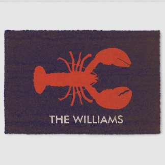 Personalized Maine Lobster Fiber Doormat