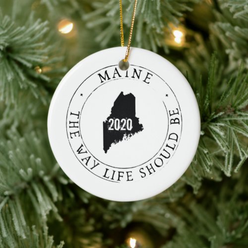 Personalized  Maine Ornament