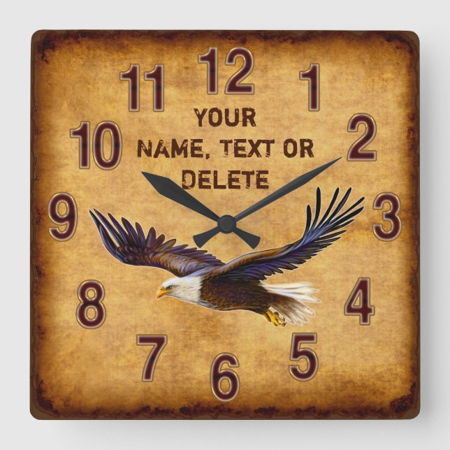 Personalized Majestic, Eagle Wall Clock (Front)
