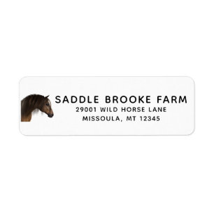 Personalized Majestic Horse Return Addess Label