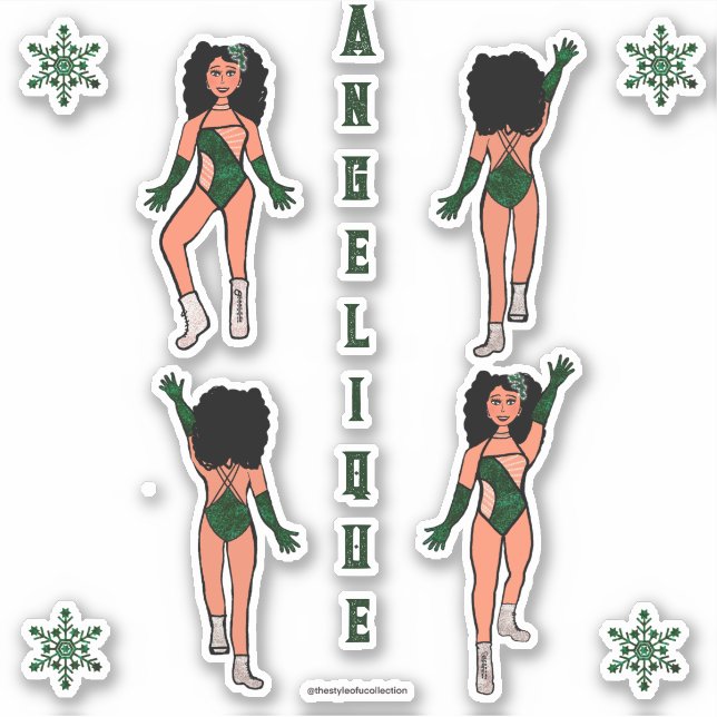 Personalized Majorette / Dancer Stickers Forest #2 (Front)