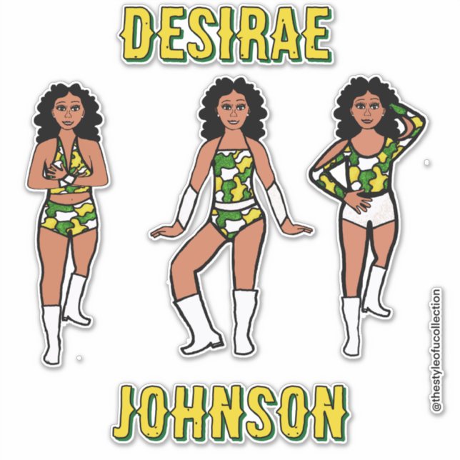Personalized Majorette /Green Yellow Camo #2 Sticker (Front)