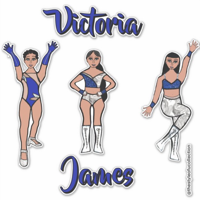 Personalized Majorette Silver Blue Twist #2  Sticker (Front)