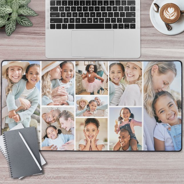 Personalized Make Your Own 9 Photo Collage Desk Mat (Personalized Make Your Own 9 Photo Collage Desk Mat)